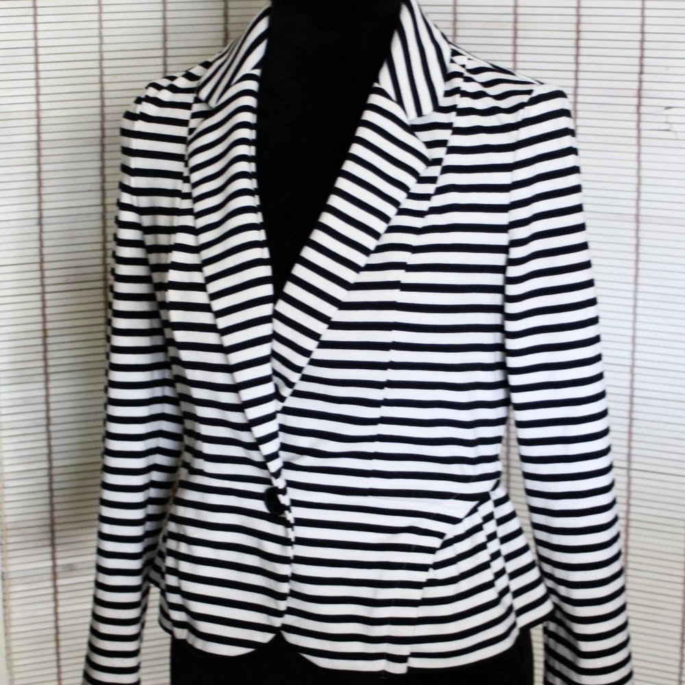 Elle Striped Peplum Blazer